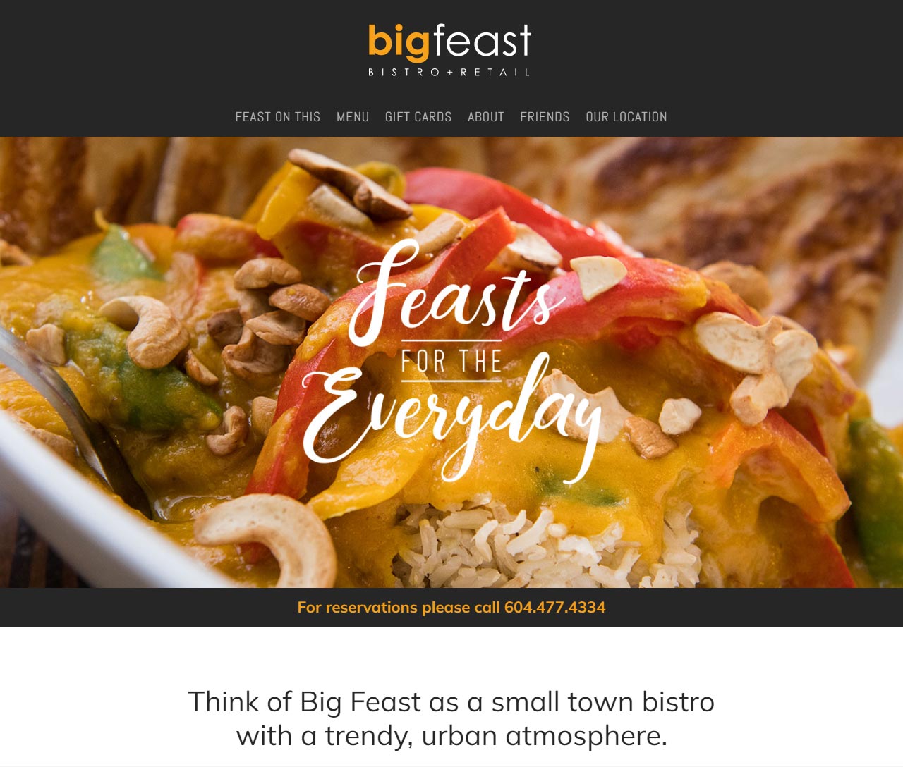 Big Feast Website by Harv Craven Design