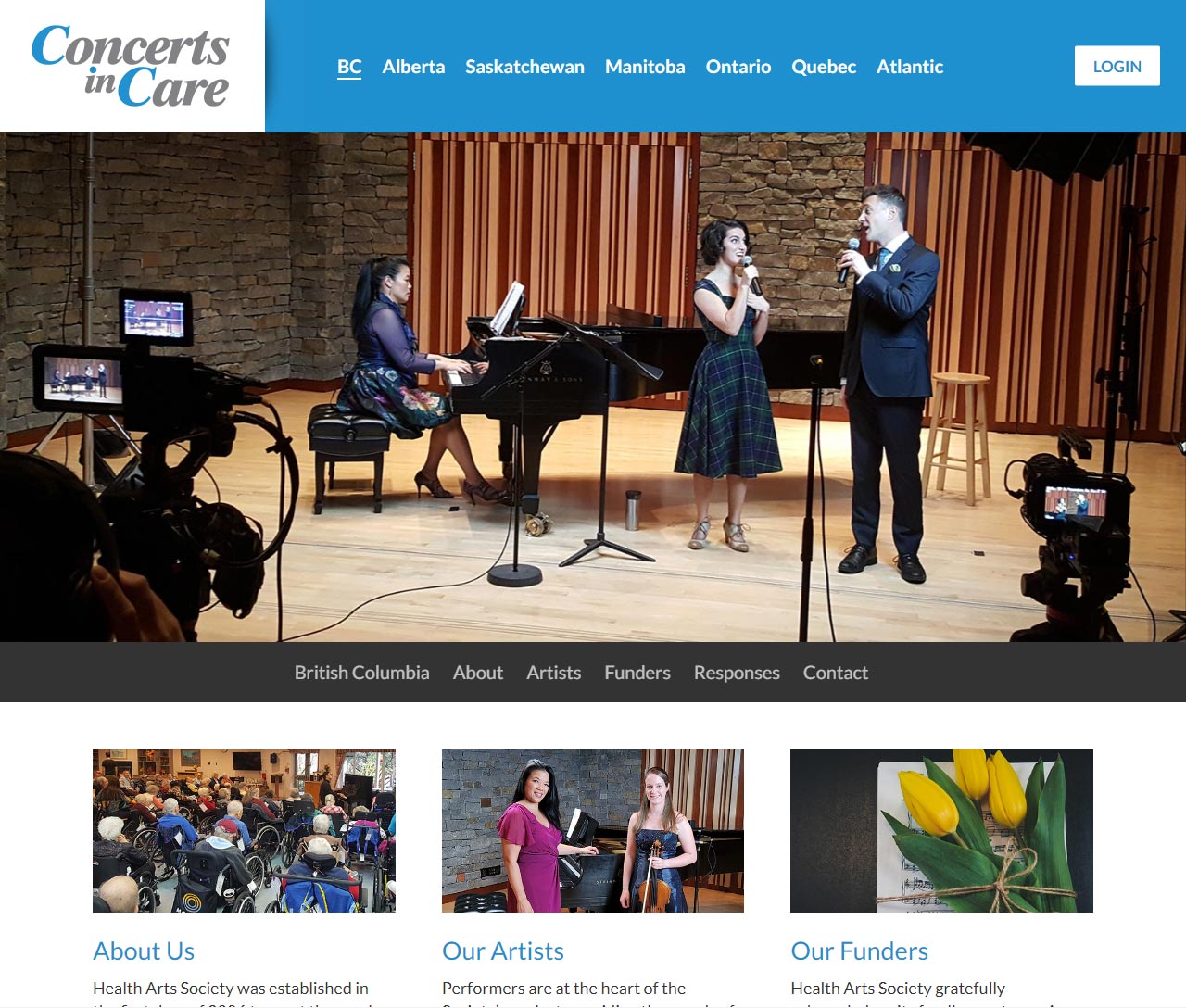 Concerts In Care Website by HCD