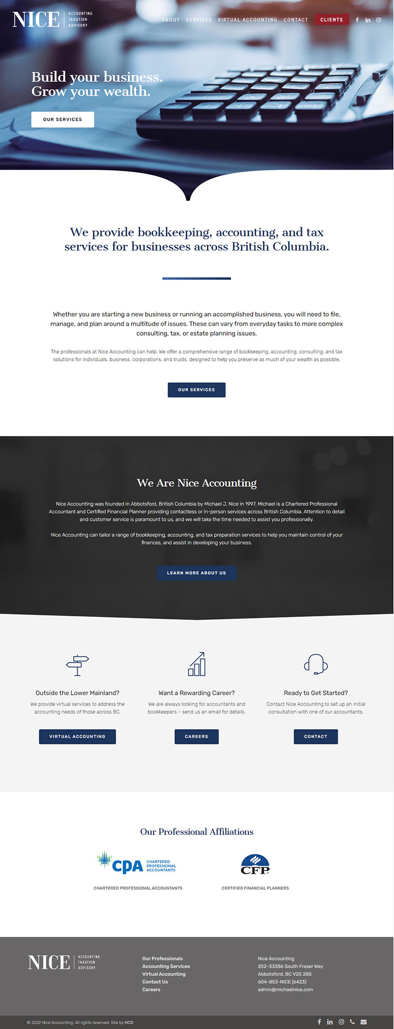 Nice Accounting Website Homepage