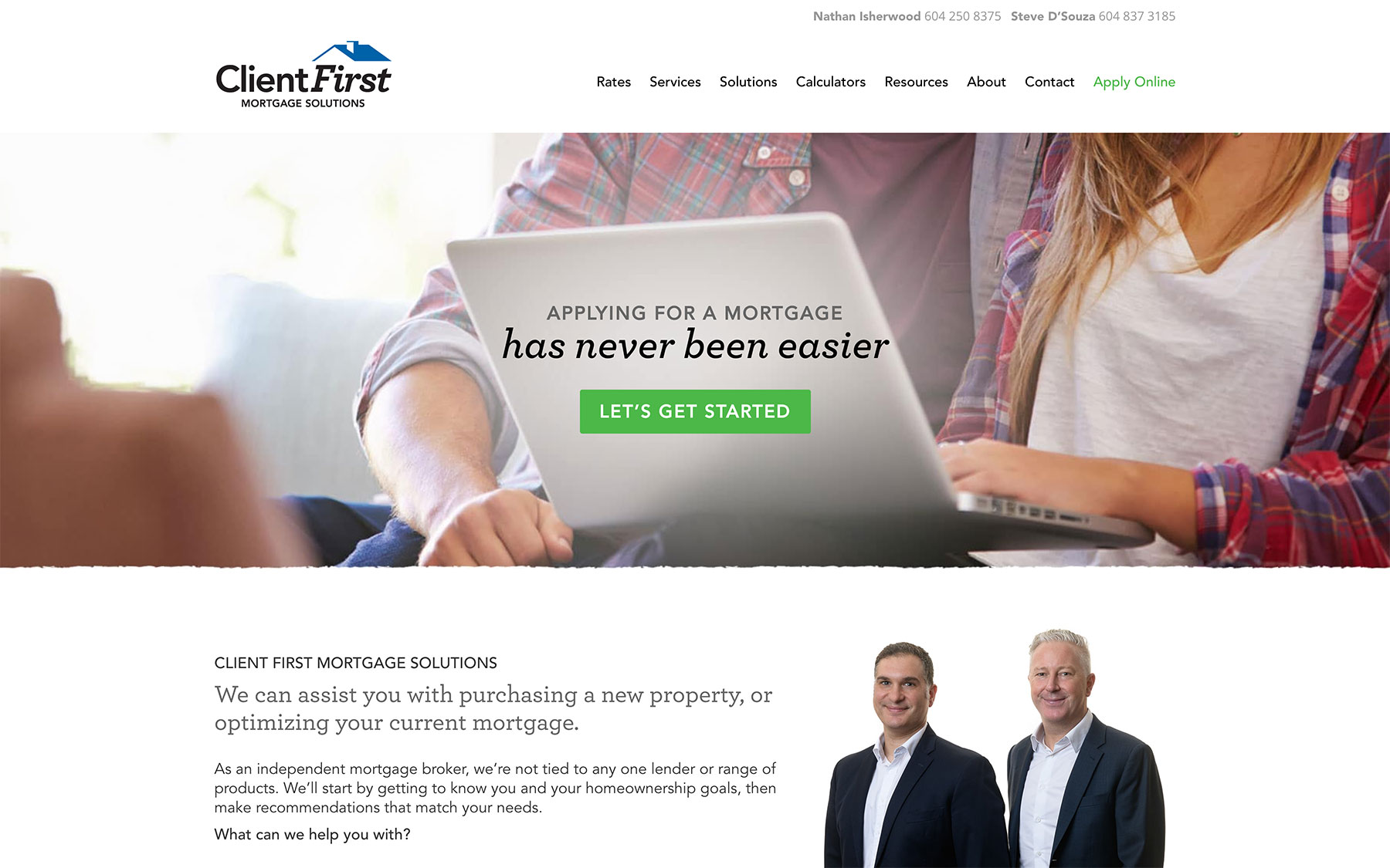 Client First Mortgage Solutions Website