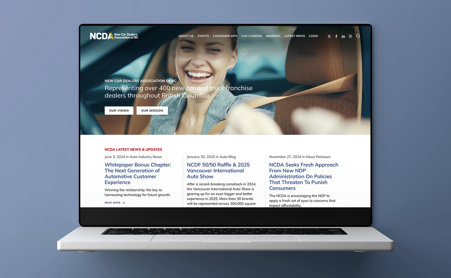 NCDA Website by Harv Craven Design